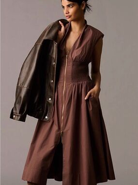 Anthropologie Zip front dress